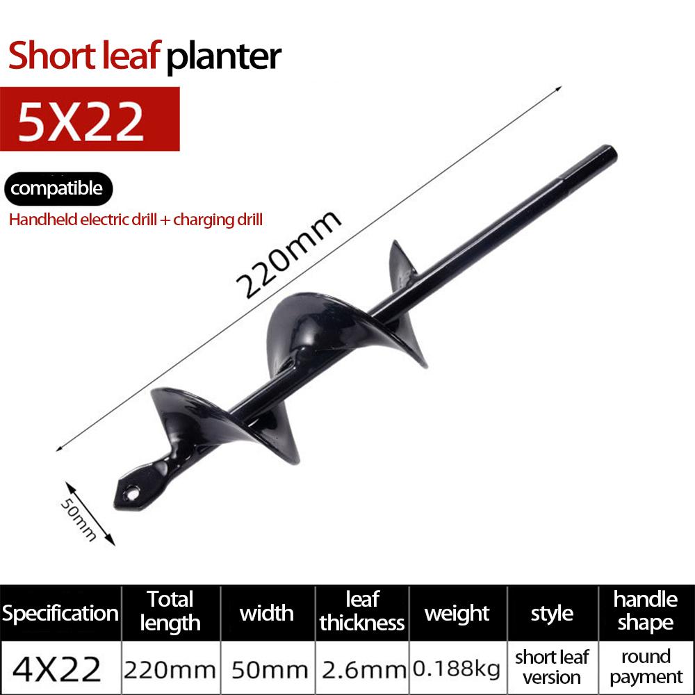 GearUp AutoMoto Spiraalvormige handboormachine voor het planten van zaden, bloemen en groenten in een kas, met elektrische boormachine en zaklamp.