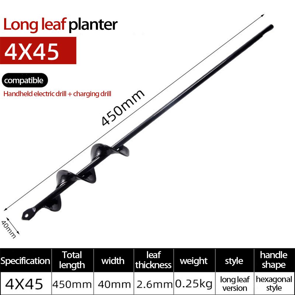 GearUp AutoMoto Spiraalvormige handboormachine voor het planten van zaden, bloemen en groenten in een kas, met elektrische boormachine en zaklamp.