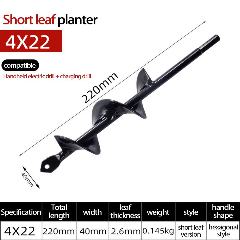GearUp AutoMoto Spiraalvormige handboormachine voor het planten van zaden, bloemen en groenten in een kas, met elektrische boormachine en zaklamp.