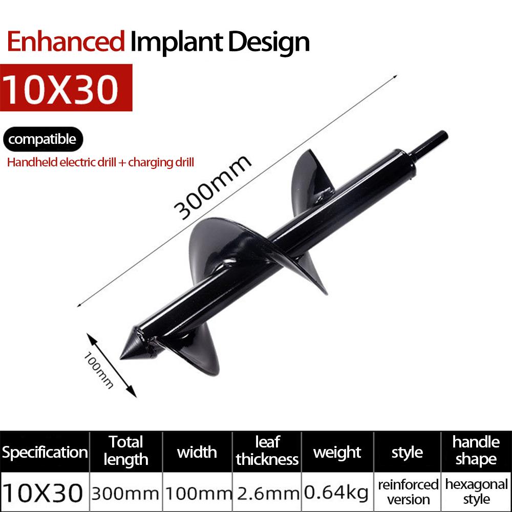 GearUp AutoMoto Spiraalvormige handboormachine voor het planten van zaden, bloemen en groenten in een kas, met elektrische boormachine en zaklamp.