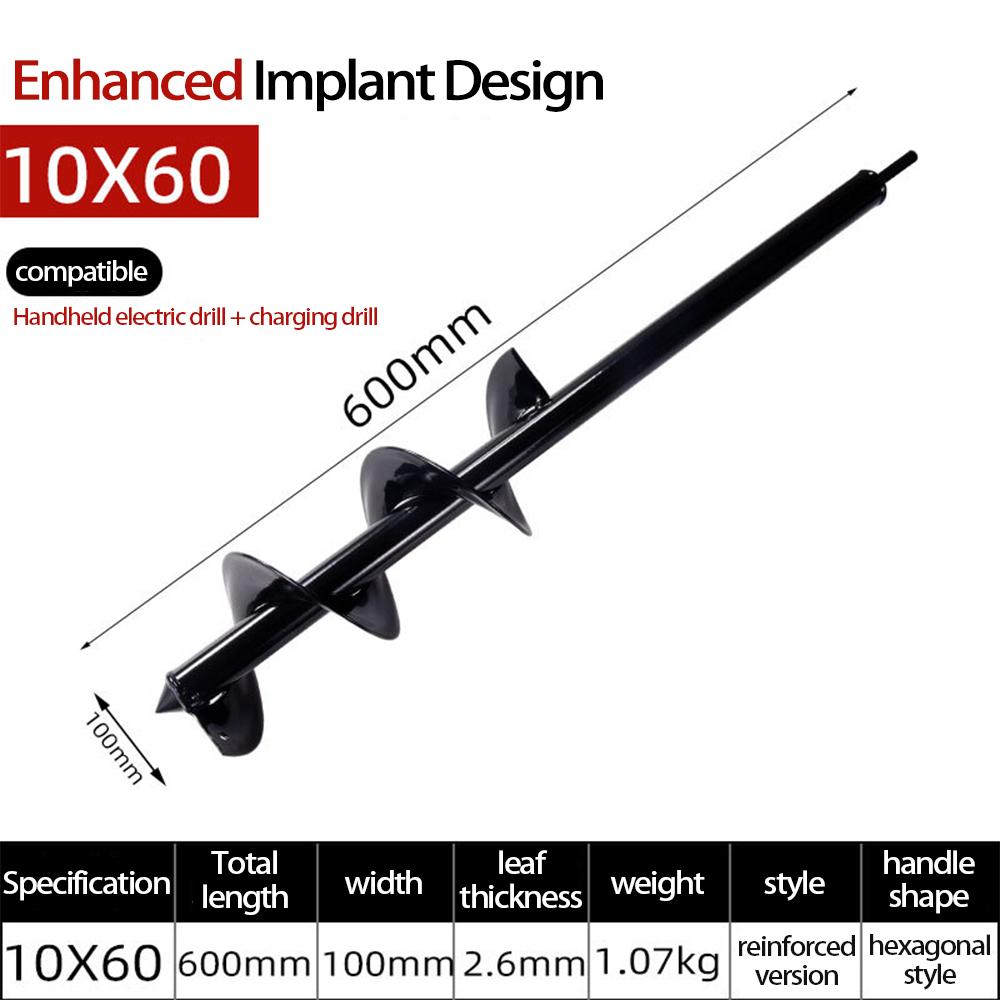 GearUp AutoMoto Spiraalvormige handboormachine voor het planten van zaden, bloemen en groenten in een kas, met elektrische boormachine en zaklamp.