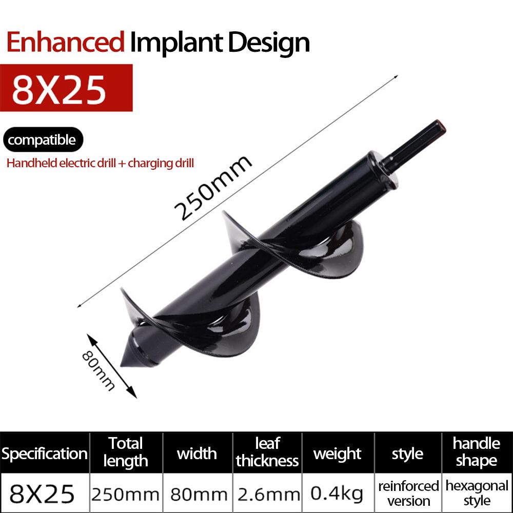 GearUp AutoMoto Spiraalvormige handboormachine voor het planten van zaden, bloemen en groenten in een kas, met elektrische boormachine en zaklamp.