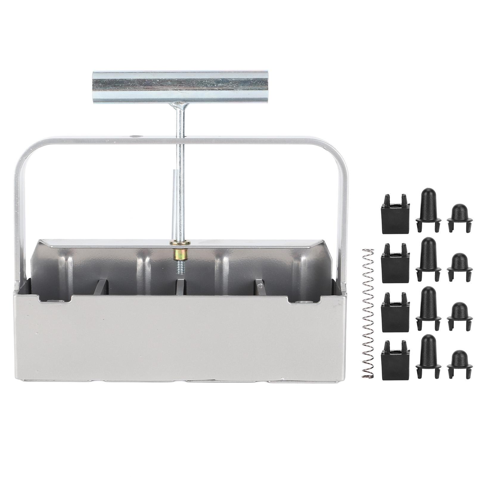 TOMTOP JMS 4 Vakken Handmatige Grondblokker Grondblokgereedschap voor Zaailingen Kas Plant Kweekgereedschap