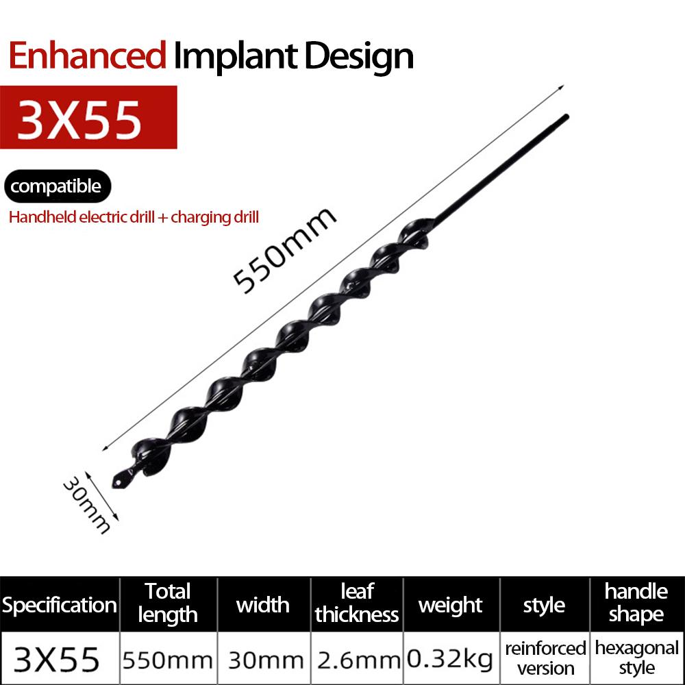 GearUp AutoMoto Spiraalvormige handboormachine voor het planten van zaden, bloemen en groenten in een kas, met elektrische boormachine en zaklamp.