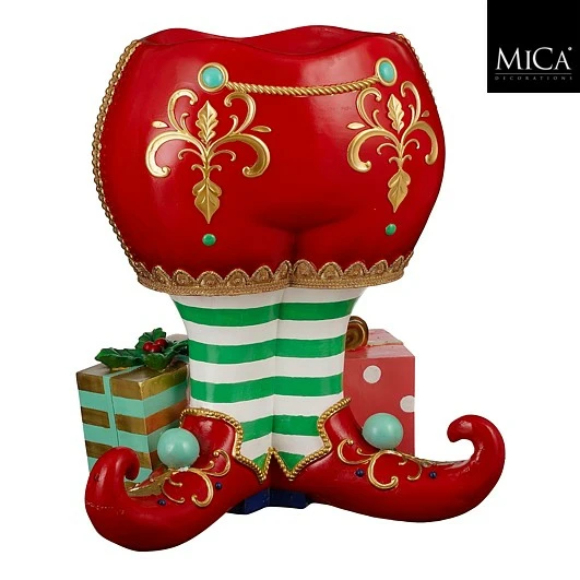 House of seasons Kerstboom standaard elf laars rood - l57xb41xh65,8cm