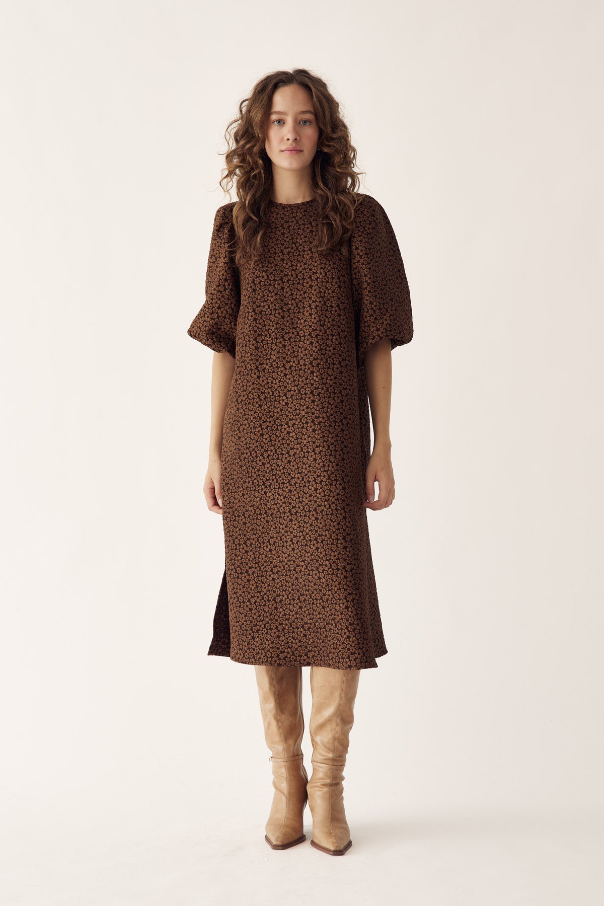Noella Reno Pastis Long Dress Chocolate