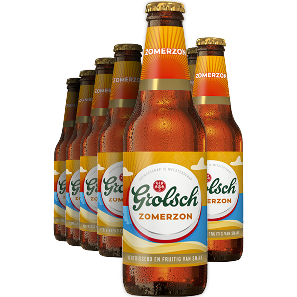 Grolsch 6st  Zomerzon bier 5,2% 300ml