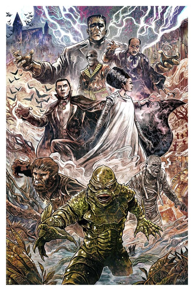 Sideshow Collectibles Universal Monsters Art Print Universal Monsters by Vincenzo Riccardi 61 x 41 cm - unframed