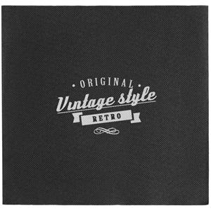 GARCIA DE POU Servetten Vintio; 20x20 cm (BxL); zwart/wit; 100 stuk / verpakking