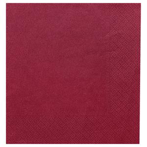 GARCIA DE POU Papieren servet 2-laags; 39x39 cm (BxL); bordeaux; 100 stuk / verpakking