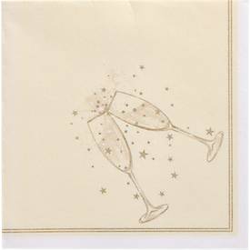 Papstar Servetten  ROYAL Collection, &frac14;-vouw, 400 x 400 mm, 20 st, goud