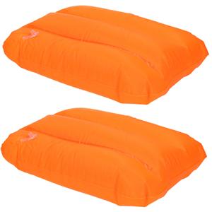 Merkloos 2x Opblaasbare kussentjes oranje 28 x 19 cm -