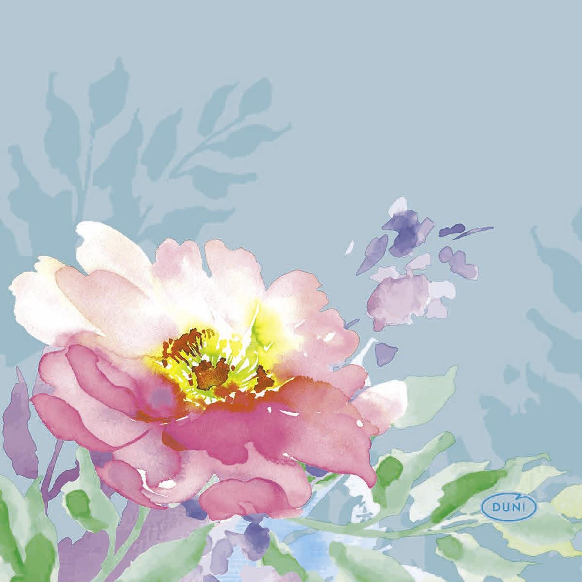 Duni servetten flowy floral 24x24cm