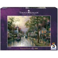 Schmidt Spiele Schmidt Puzzle Thomas Kinkade Morgen Stadt 1000 T