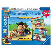 Ravensburger Verlag Ravensburger 09369 - Paw Patrol - Helden mit Fell, Puzzle 3x49 Teile