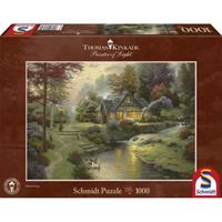 Schmidt 58464 - Thomas Kinkade: Friedliche Abendstimmung, 1000-teiliges Puzzle