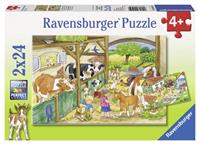 puzzel 2x24 stukjes Vrolijk boerderijleven