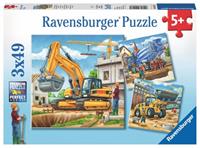 Ravensburger Verlag Ravensburger 09226 - Große Baufahrzeuge, 3x49 Teile Puzzle