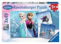 Disney Frozen - Avontuur in Winterland Puzzel (3x49 stukjes)