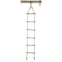Touwladder 6 x hout + PPØ10mm met boven en onder ringen