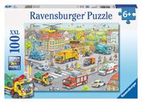 Ravensburger Puzzel XXL 100 stukjes - Voertuigen in de stad