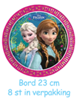 8 Kartonteller Frozen 23cm