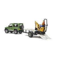 Bruder - Land Rover Defender Station Wagon + JCB Micro Excavator (2593)