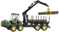 John Deere 1210E Forwarder met vier boomstammen en