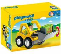 Playmobil Konstruktions-Spielset "Radlader (6775) Playmobil 1-2-3" Kunststoff