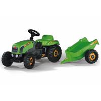 Rollykid-X Traptractor met aanhanger Groen