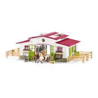 Manege met ruiters, paarden en accessoires - set