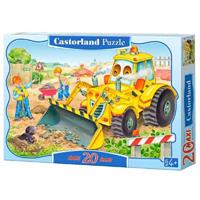 Bulldozer in action,Puzzle 20 Teile maxi