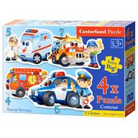 Rescue Services, 4x Puzzle (4+5+6+7)Teil