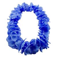 Hawaii krans - 95 cm - neon blauw