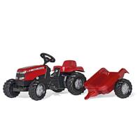 Tiger RollyKid Traptractor Massey Ferguson met Aanhanger