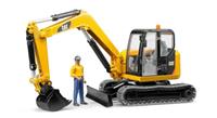 BRUDER 2466 Cat Minibagger mit  Bauarbeiter 1:16