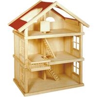 Diverse Poppenhuis 3 verdiepingen - Beige