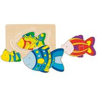 Gollnest & Kiesel KG Goki Schichtenpuzzle Fisch, Holz