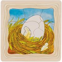 Goki Wooden Layer Puzzle - Kip Holz