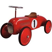 Goki 14135 - Oldtimer Rutscherfahrzeug, rot 73 cm