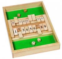 Goki 56897 - Doppelspiel Shut the box, Brettspiel,Würfelspiel