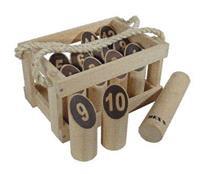 BEX Number Kubb Original Rubberhout in Houten Kist