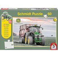 Schmidt 56043 - John Deere, Siku Traktor 8370R, Puzzle 60 Teile