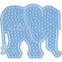 DAN Hama 8201 - Stiftplatte Elefant für Maxi-Bügelperlen, transparent