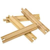 Bigjigstoys Houten Rails - Recht Lang, 4 Stuks