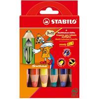 STABILO Multitalentstift woody 3 in 1, 6er Karton-Etui