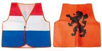 nederland Supportersvest oranje/rood/wit/blauw one size