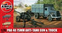 Airfix 1/76 Pak 40 75mm Anti-Tank Gun & Truck