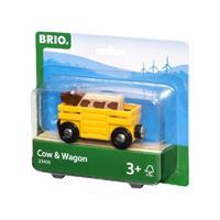 BRIO Spoorwegen â€“ Veetransportwagon met koe