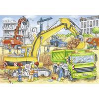 Ravensburger Verlag Ravensburger 078004 - Viel zu tun auf der Baustelle, 2x24 Teile, Kinderpuzzle